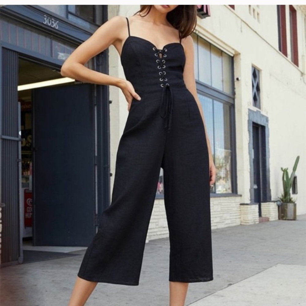Kendall & Kylie lace up jumpsuit